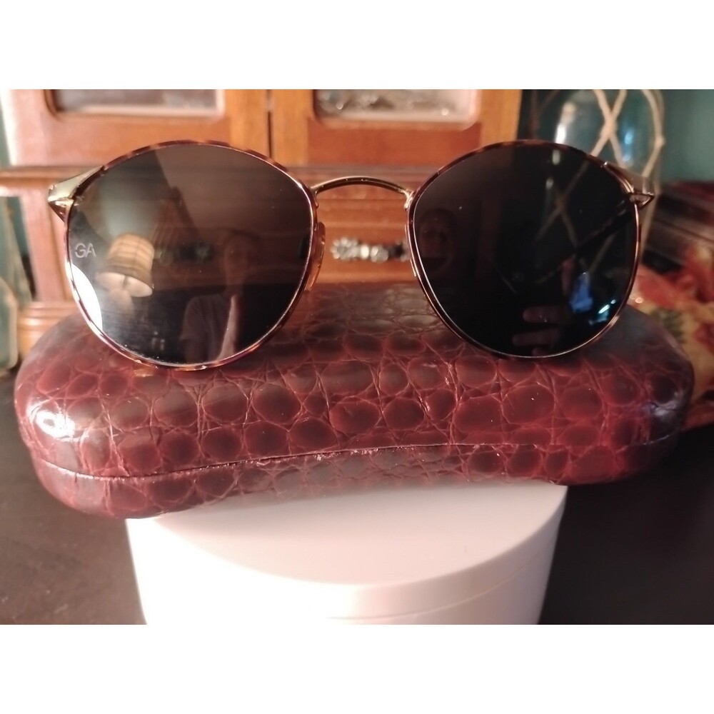 Giorgio Armani 163 825 49 19 135 Sunglasses Made Italy GA Logo Designer Vintage